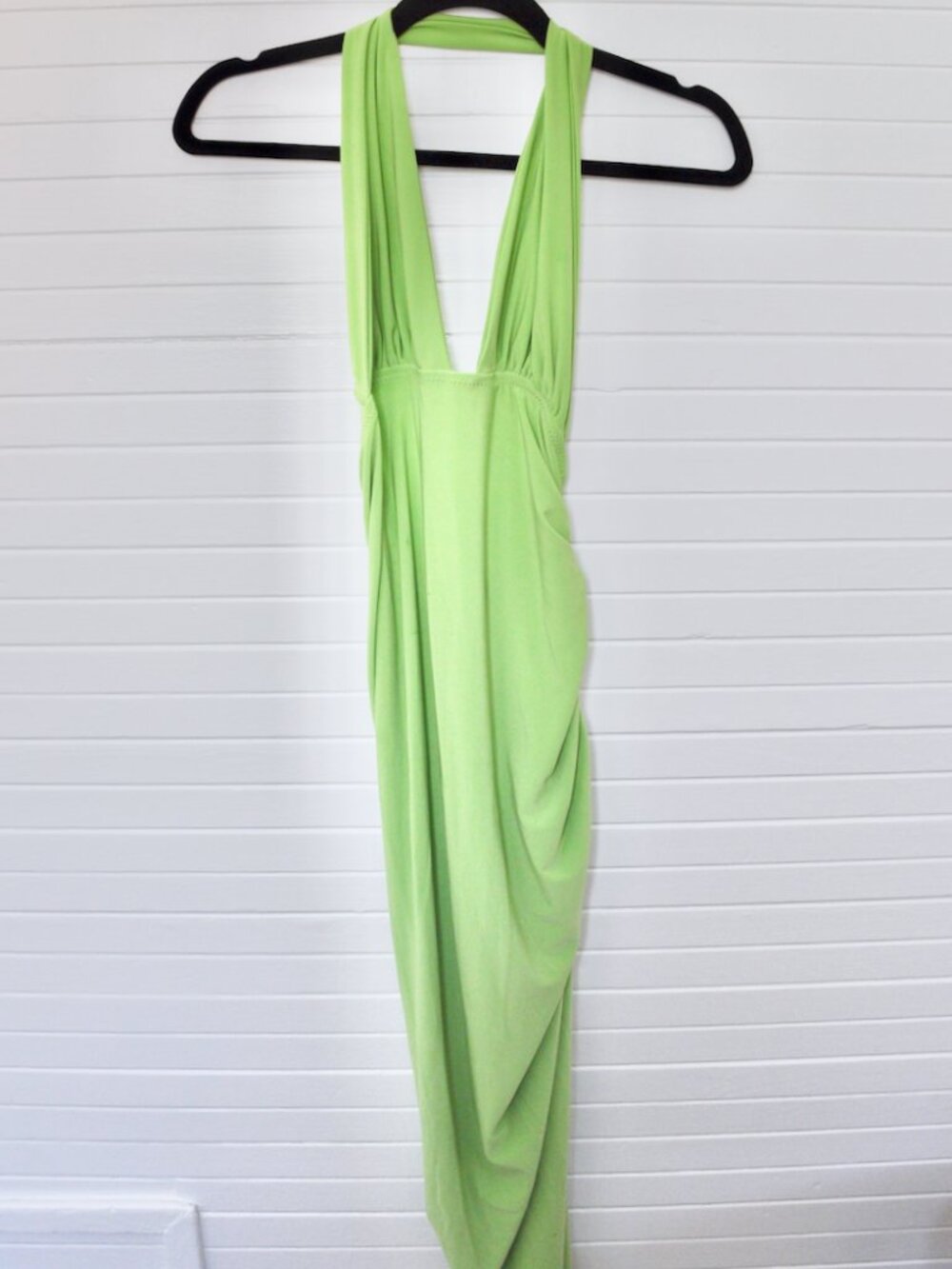 Norma Kamali Halter Side Drape Gown - Picture 4 of 5